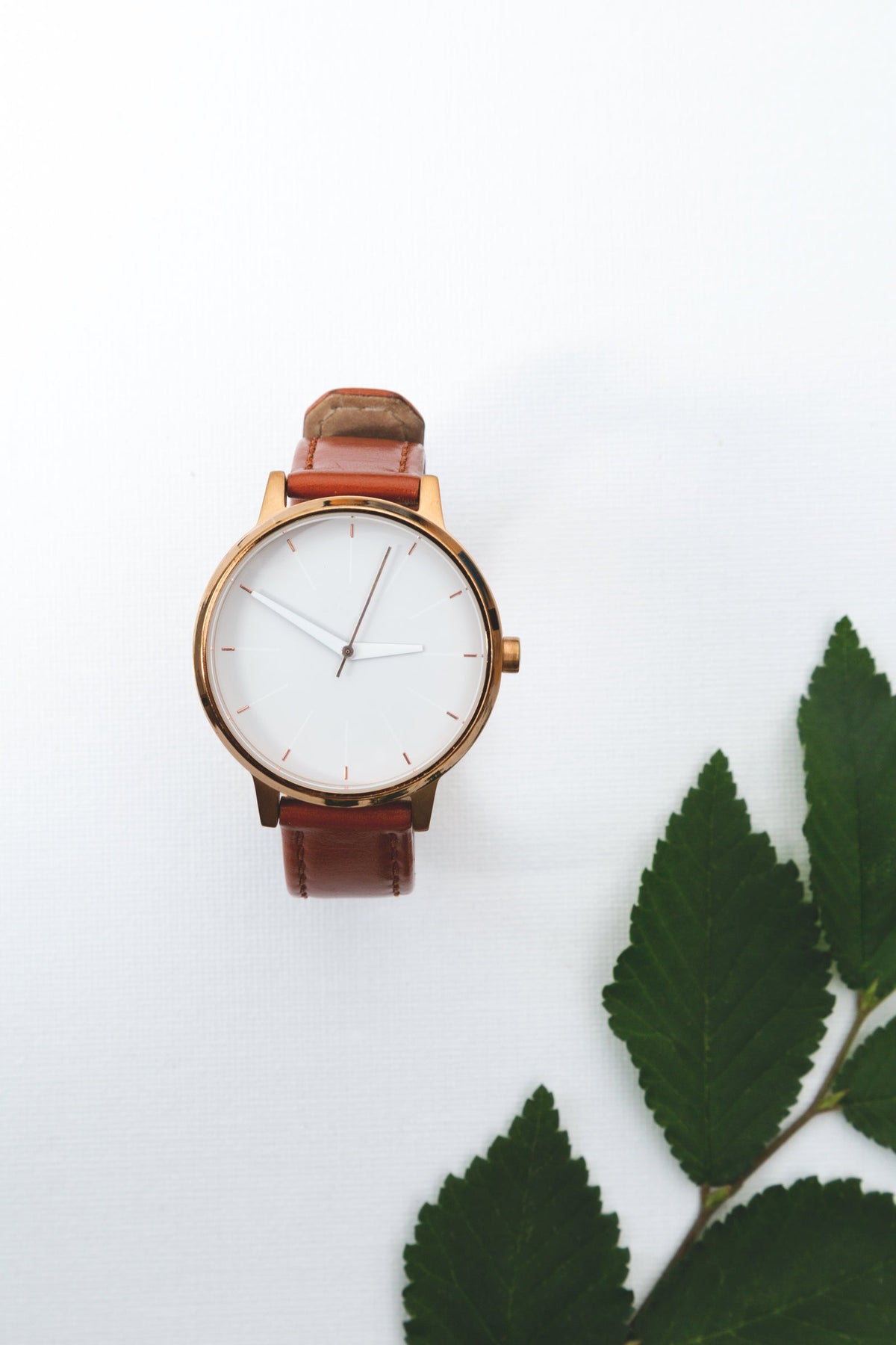 Classic Leather Strap Watch