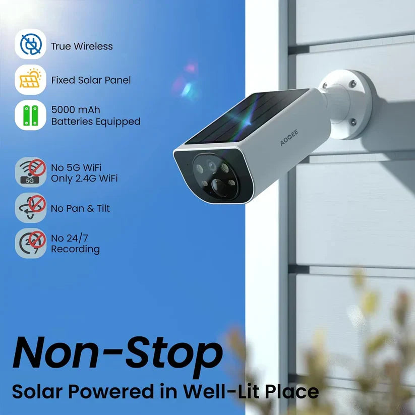 2K Solar Outdoor Security Camera