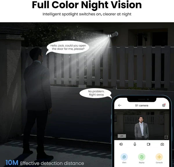 2K Solar Outdoor Security Camera