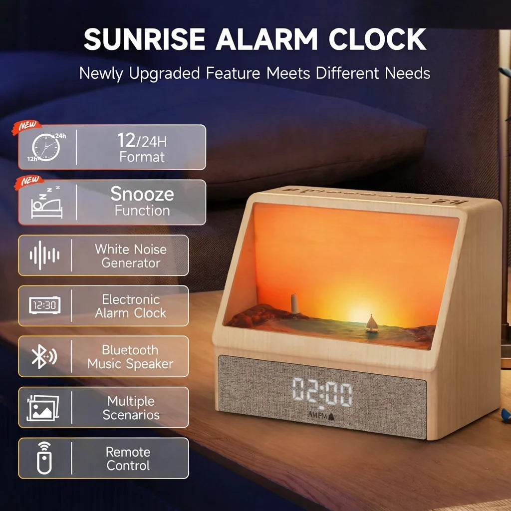 Sunrise Alarm Clock with Bluetooth Speaker
