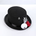 Gothic Skull & Rose Top Hat – Halloween