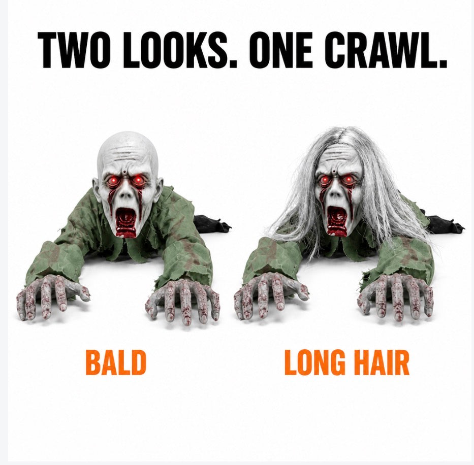 Crawling Zombie Prop – Glowing Red Eyes
