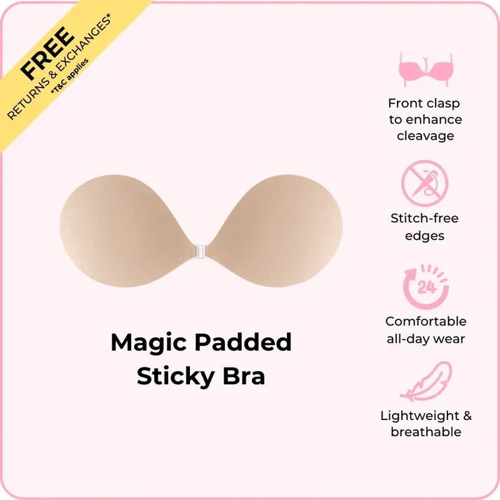 Padded Sticky Bra – Reusable Lift & Cleavage
