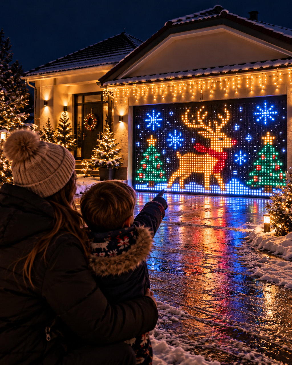 Christmas magic under the LED lights