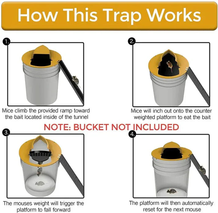 Bucket Lid Mouse Trap – Reusable Design