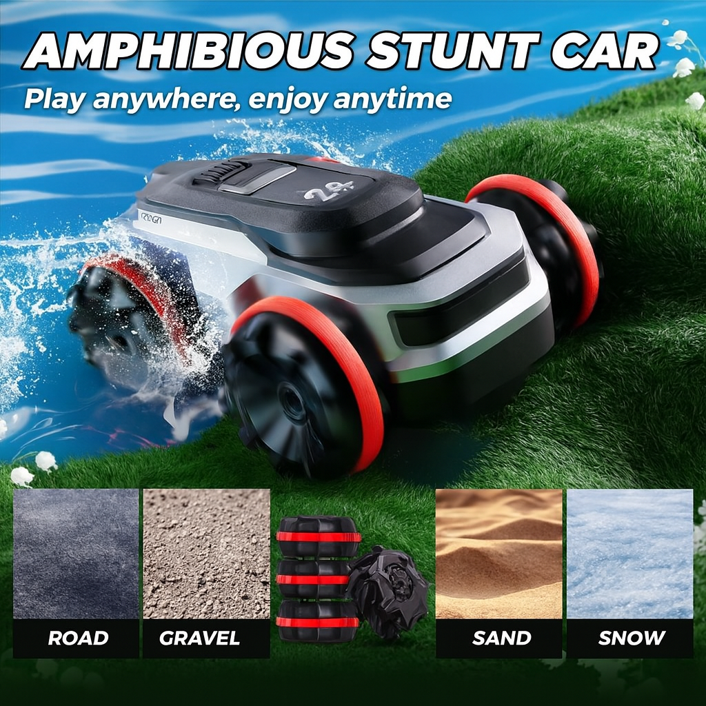 Amphibious RC Car – 4WD Drift & Stunt Play