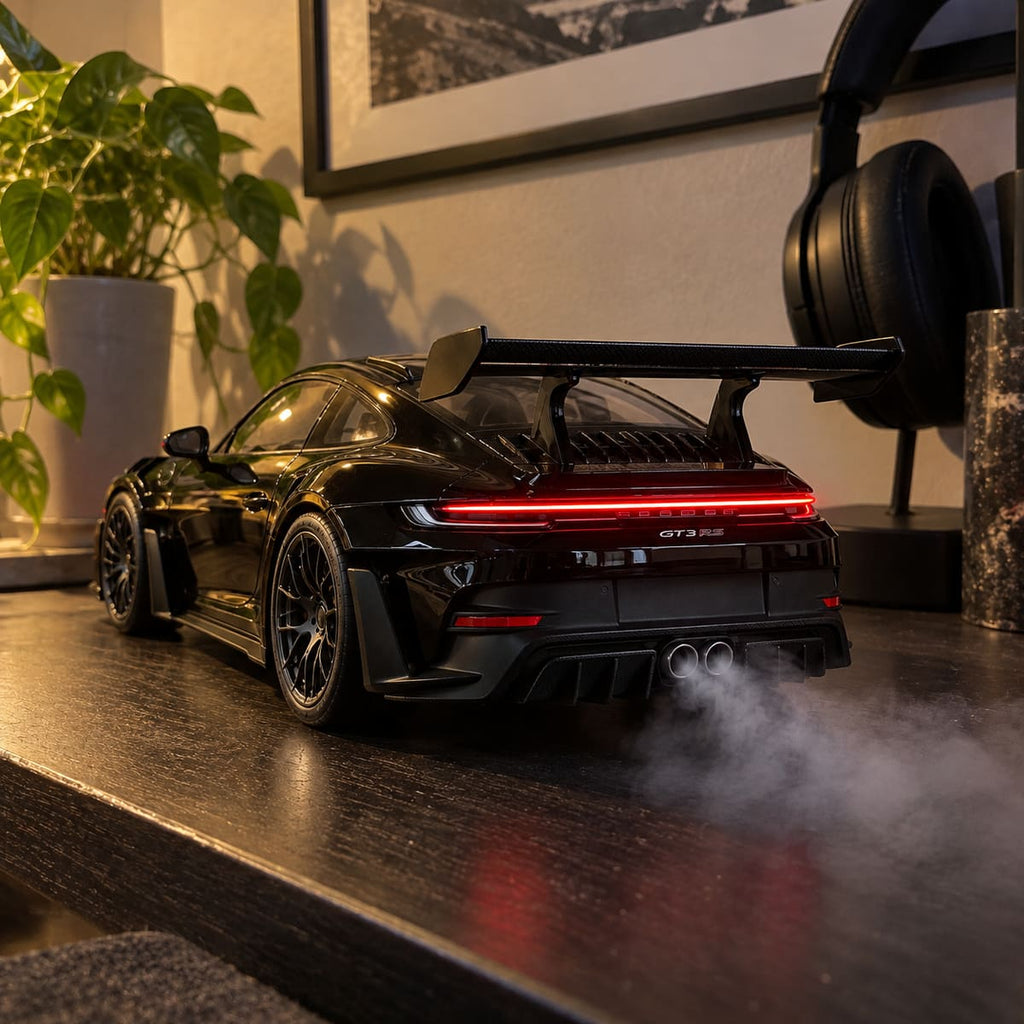 Black GT Mist Car – LED Humidifier with Exhaust Smoke Effect