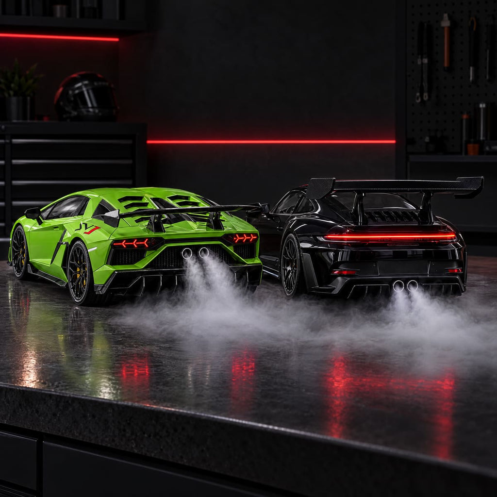 Black GT Mist Car – LED Humidifier with Exhaust Smoke Effect