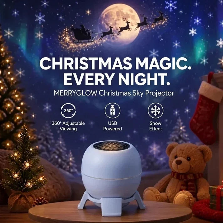 Christmas Star Projector – Santa Sleigh Sky